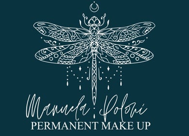 Logo stilizzato con libellula per Manuela Poloni Permanent Make Up a San Polo Di Piave, Veneto, IT.