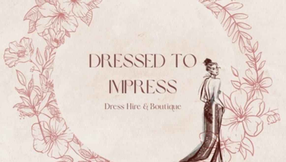 Dressed to Impress logo with floral design in Newry, Northern Ireland, GB. Dress Hire & Boutique
