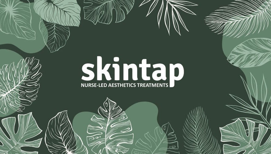 Skintap's tropical-themed logo emphasizes beauty and wellness in London, England, GB.