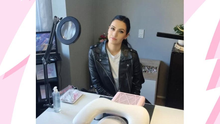 Friendly nail artist at Clawed Nail Studio, Pukekohe, Waikato, NZ, ready for a manicure session.