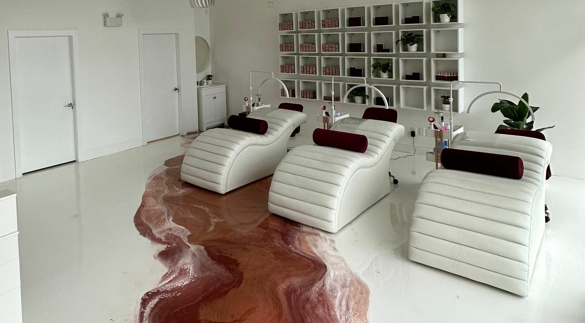 Luxurious spa beds at Bordo Lash Lounge and Academy Ltd., Maple Ridge, British Columbia, CA.