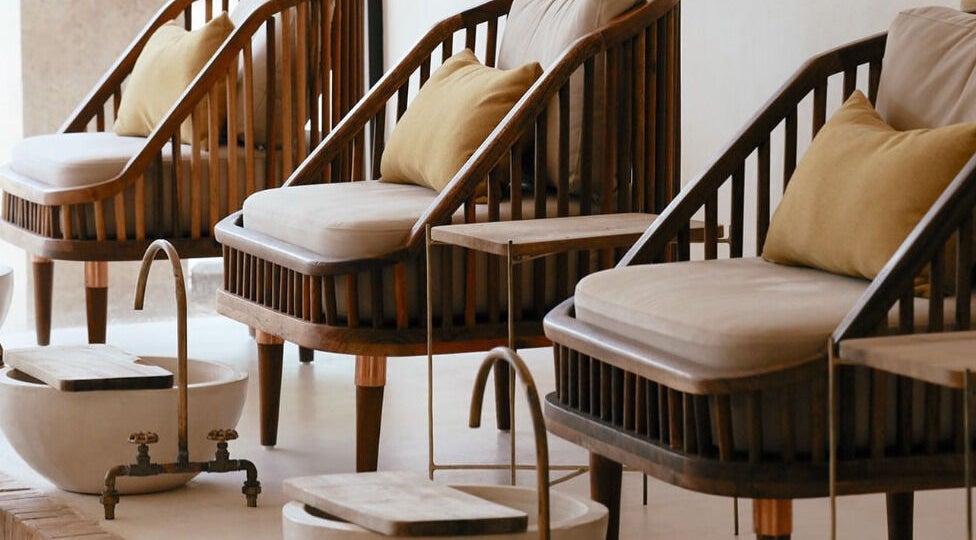 Sillas de spa en Casa Venus, Tulum, Quintana Roo, MX ofrecen confort y elegancia.