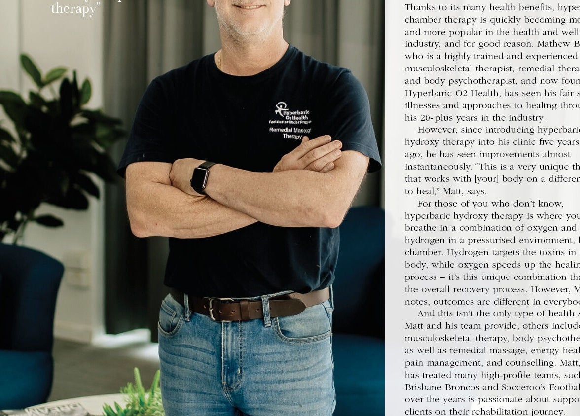 Experienced therapist at Hyperbaric O2 Health in Bowen Hills, Queensland, AU providing wellness insights.