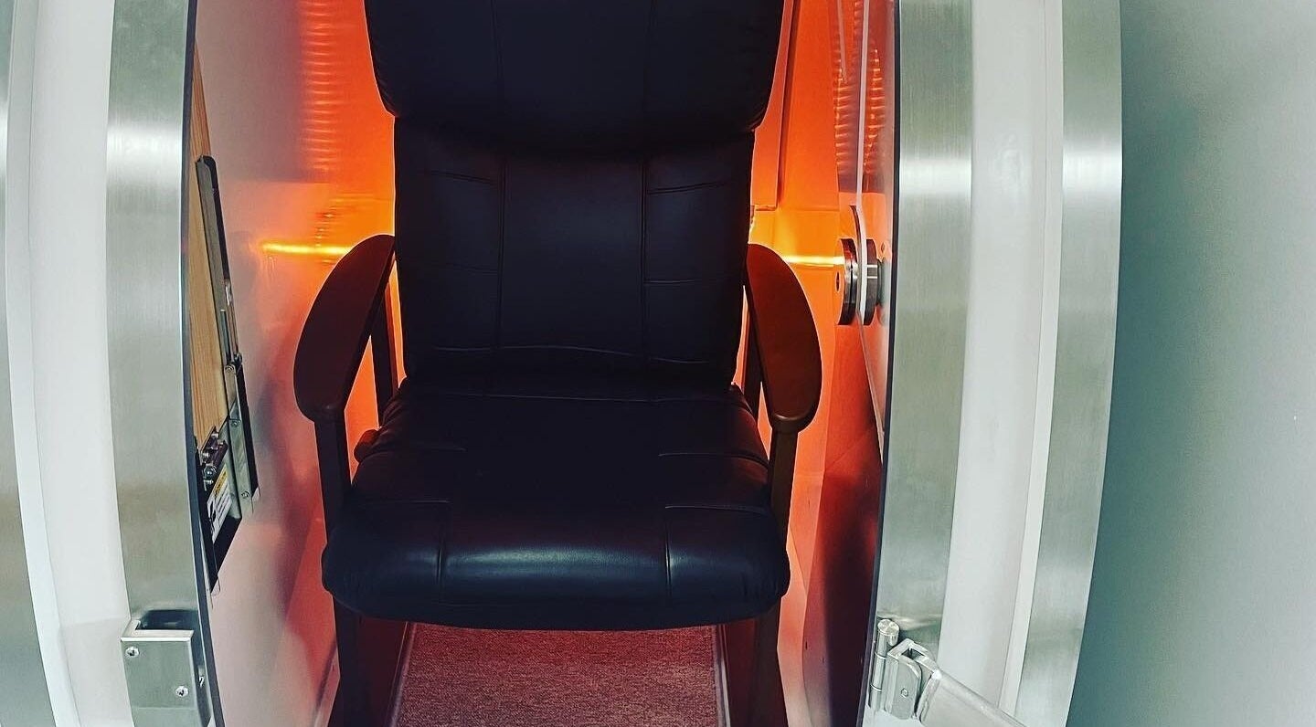 Interior of hyperbaric chamber at Hyperbaric O2 Health, Bowen Hills, Queensland, AU.