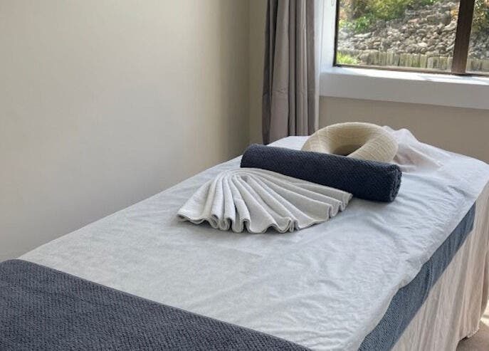Relaxing massage room setup at Enso Space - Massage, Beauty, Tea, Connection in Auckland, Auckland, NZ.