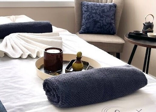 Tranquil massage setup at Enso Space - Massage, Beauty, Tea, Connection in Auckland, Auckland, NZ.