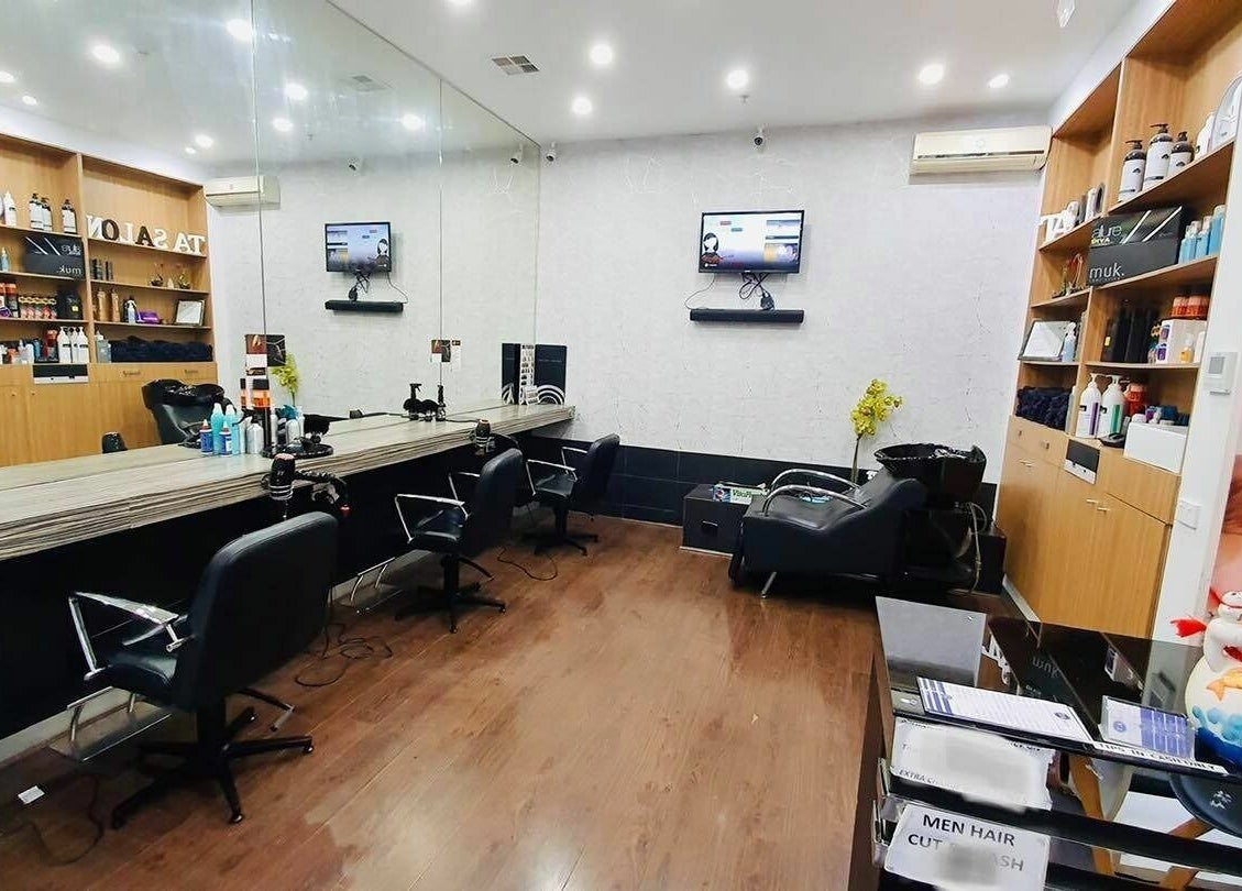 Modern salon interior at Hair On Berwick, Casey, Victoria, AU, showcasing station and product displays.