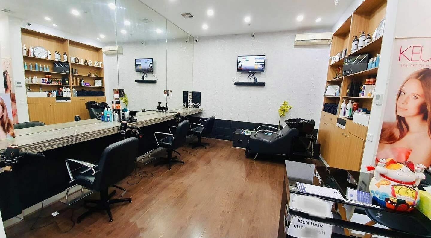 Modern salon interior at Hair On Berwick, Casey, Victoria, AU, showcasing station and product displays.