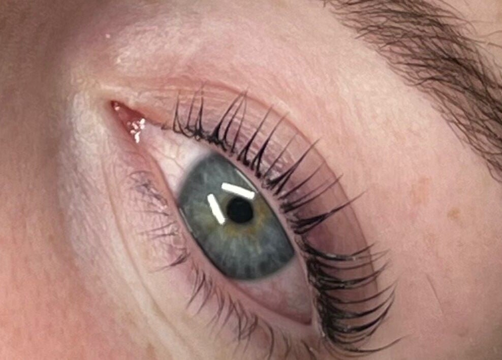 Close-up of beautifully styled lashes at Yuna Uchoa in Dublin, County Dublin, IE.