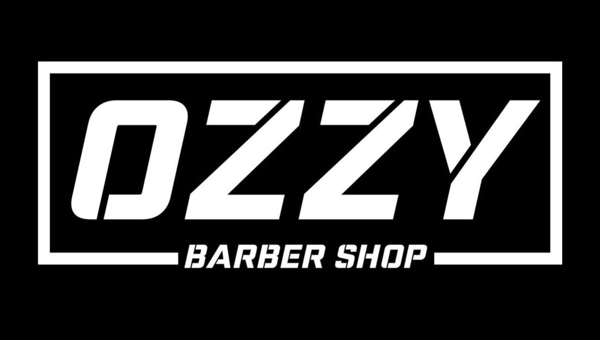 Лого на Barber Ozzy в Димитровград, Хасково, BG. Стилен дизайн в черно и бяло.