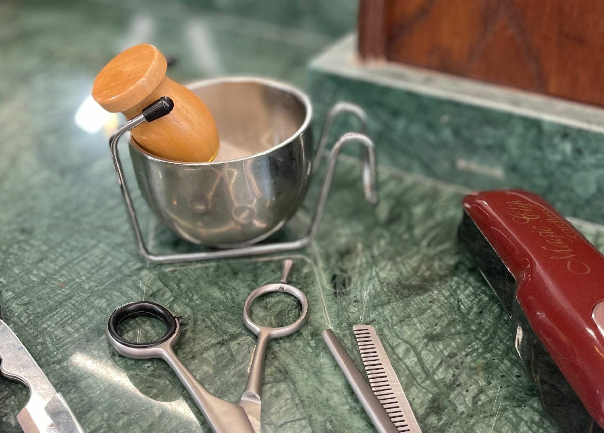 Classic barber tools at The Barber Hub Gents on LLC, Dubai, Dubai, AE. Perfect for precision grooming.