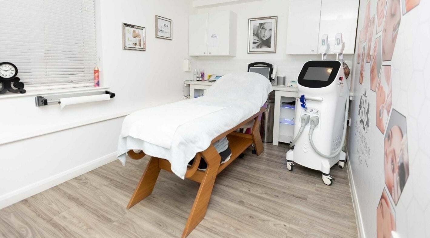 High Grade House treatment room in Acle, England, GB featuring modern aesthetic equipment.
