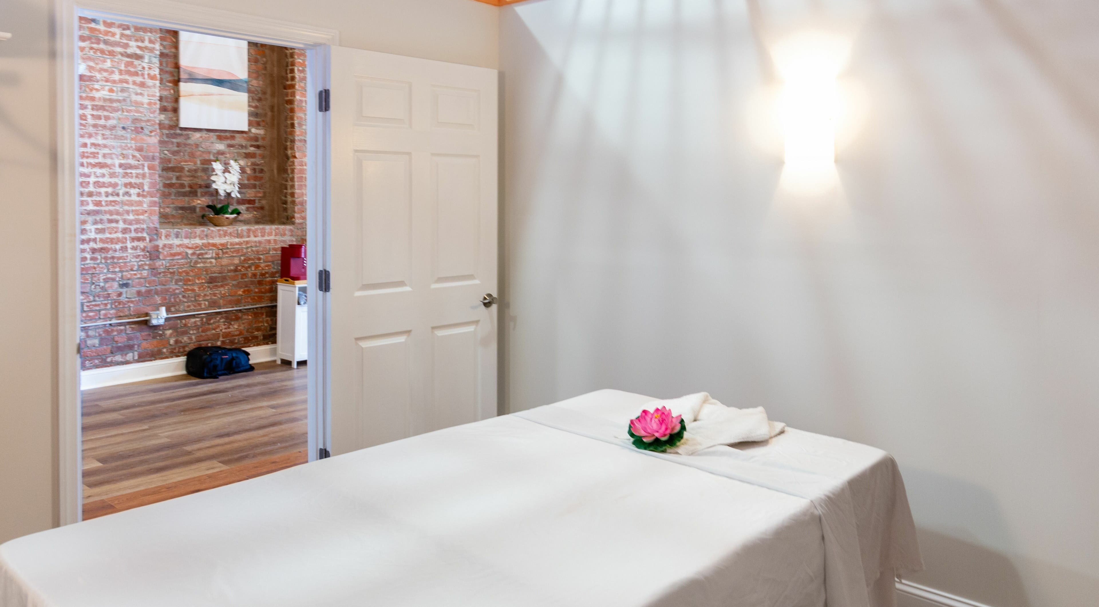 Therapeutic massage room at Siam Therapeutic & Spa Thai Massage & Spa, New London, Connecticut, US.