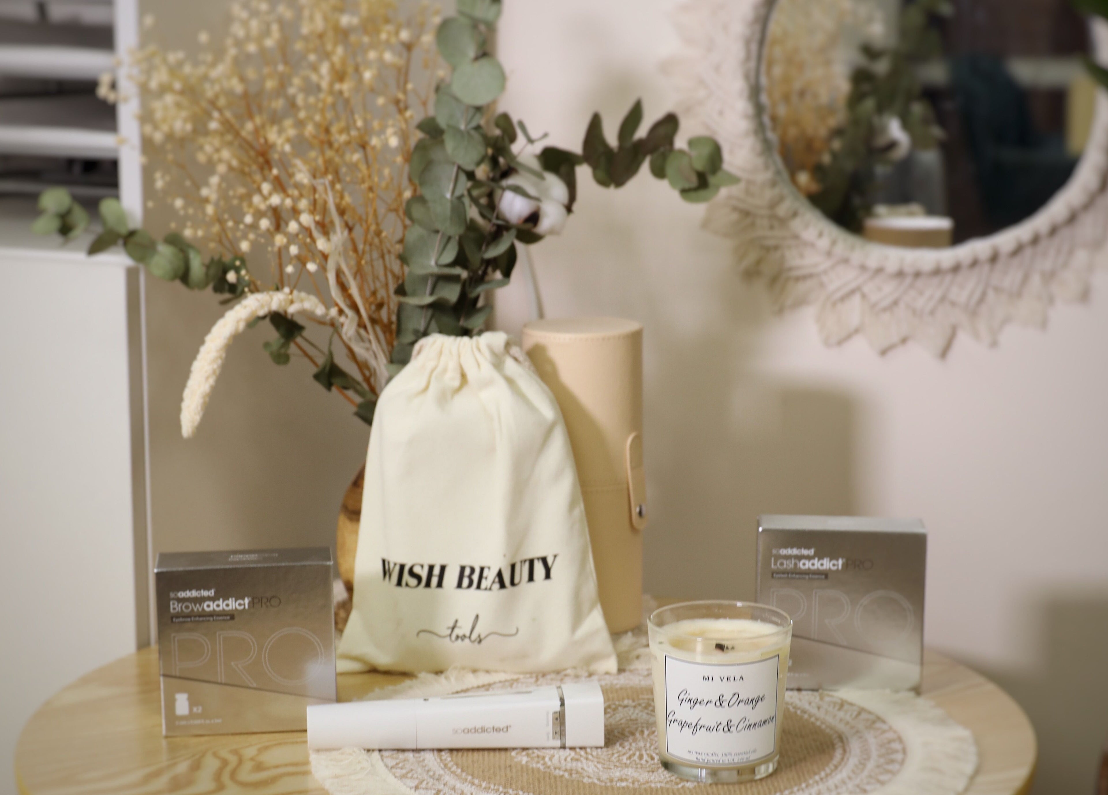 Elegant display of beauty products at The Bar, Hong Kong Island, Hong Kong Island, HK.