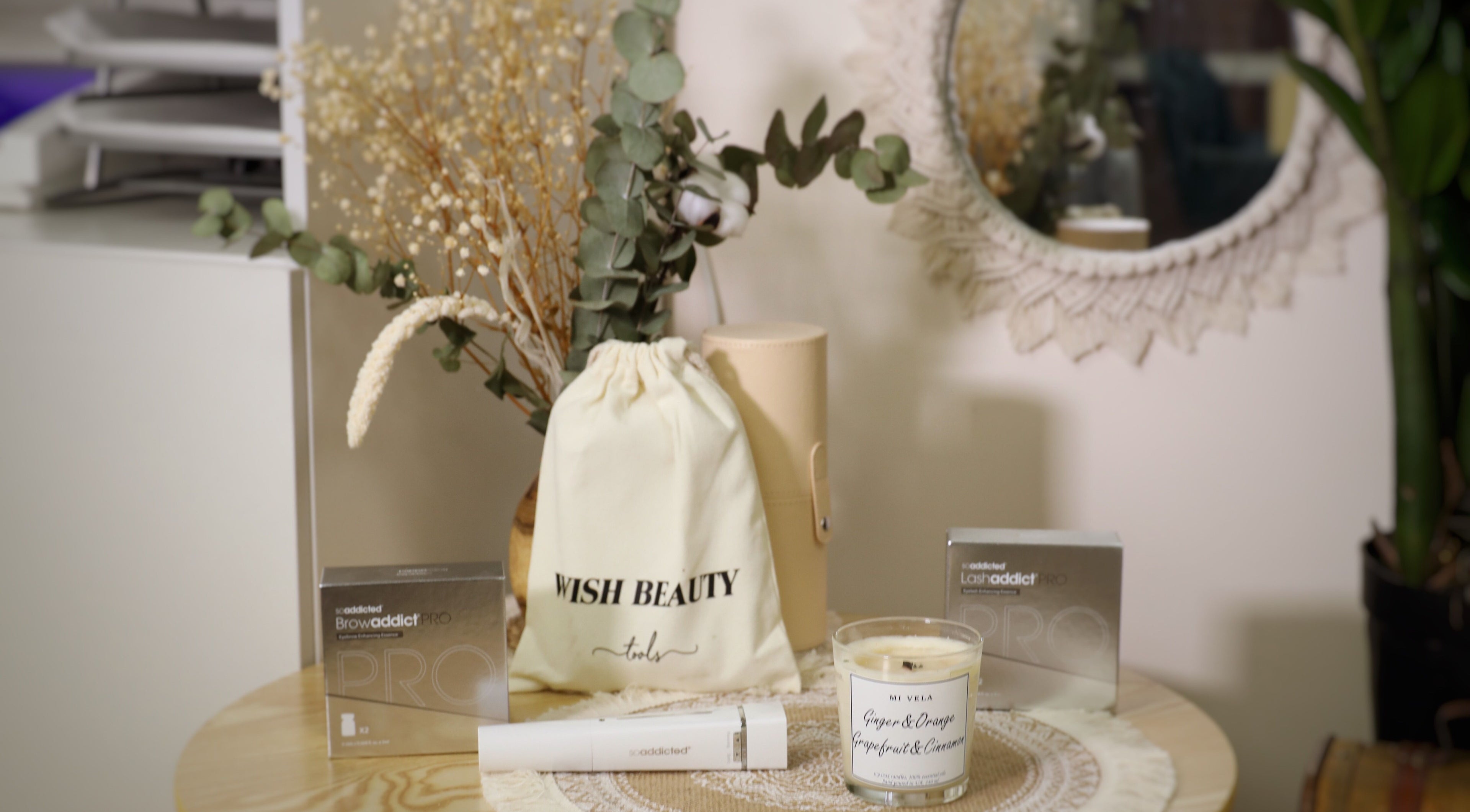 Elegant display of beauty products at The Bar, Hong Kong Island, Hong Kong Island, HK.