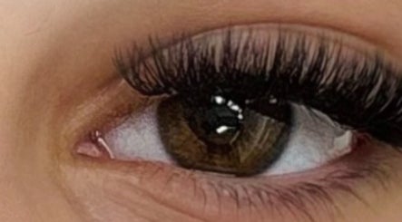 Close-up of stunning eyelash extensions at The Lash Bar, Edmonton, Alberta, CA.