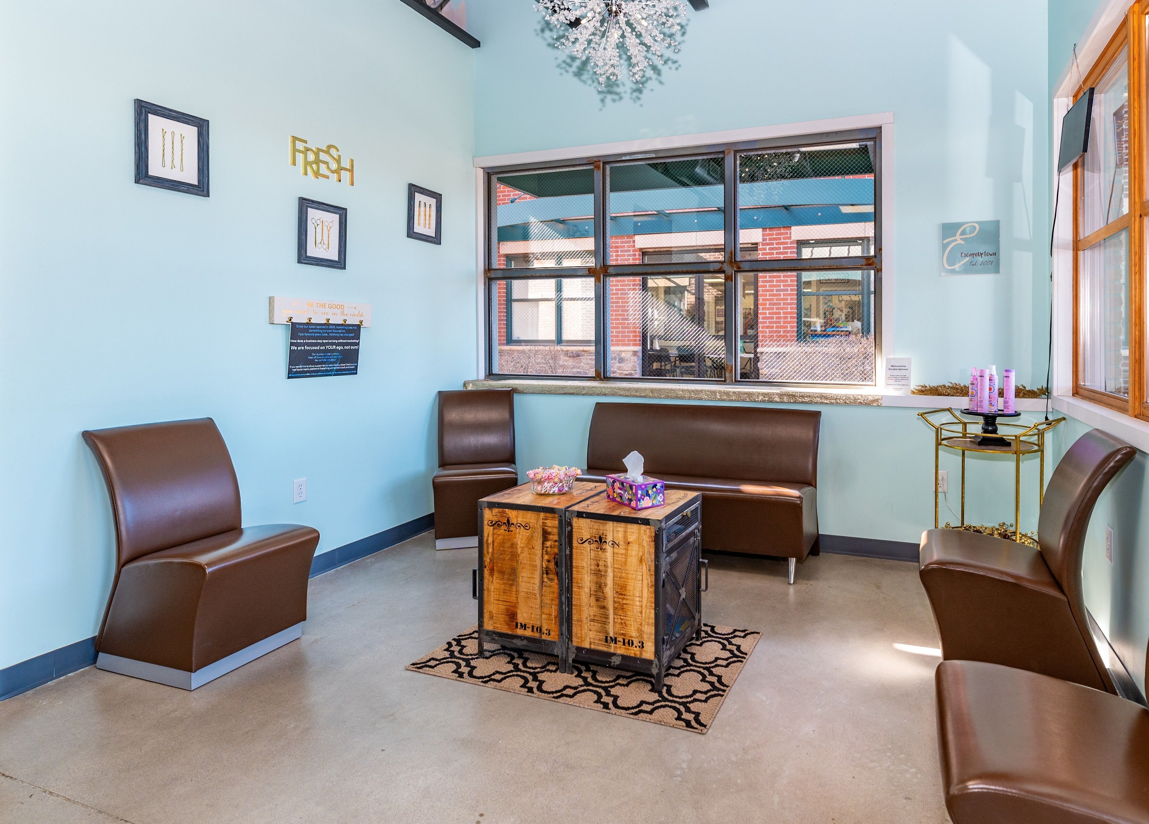 Inviting lounge area at Escape Uptown, Erie, Colorado with modern seating and decor.