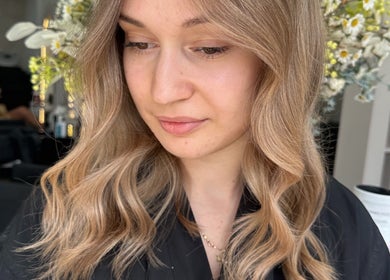 Client with soft waves styled at Glam Hair By Maya, Buckhurst Hill, England, GB.