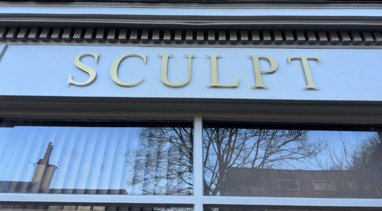 Exterior view of Sculpt at Cleckheaton, elegant signage in Cleckheaton, England, GB.
