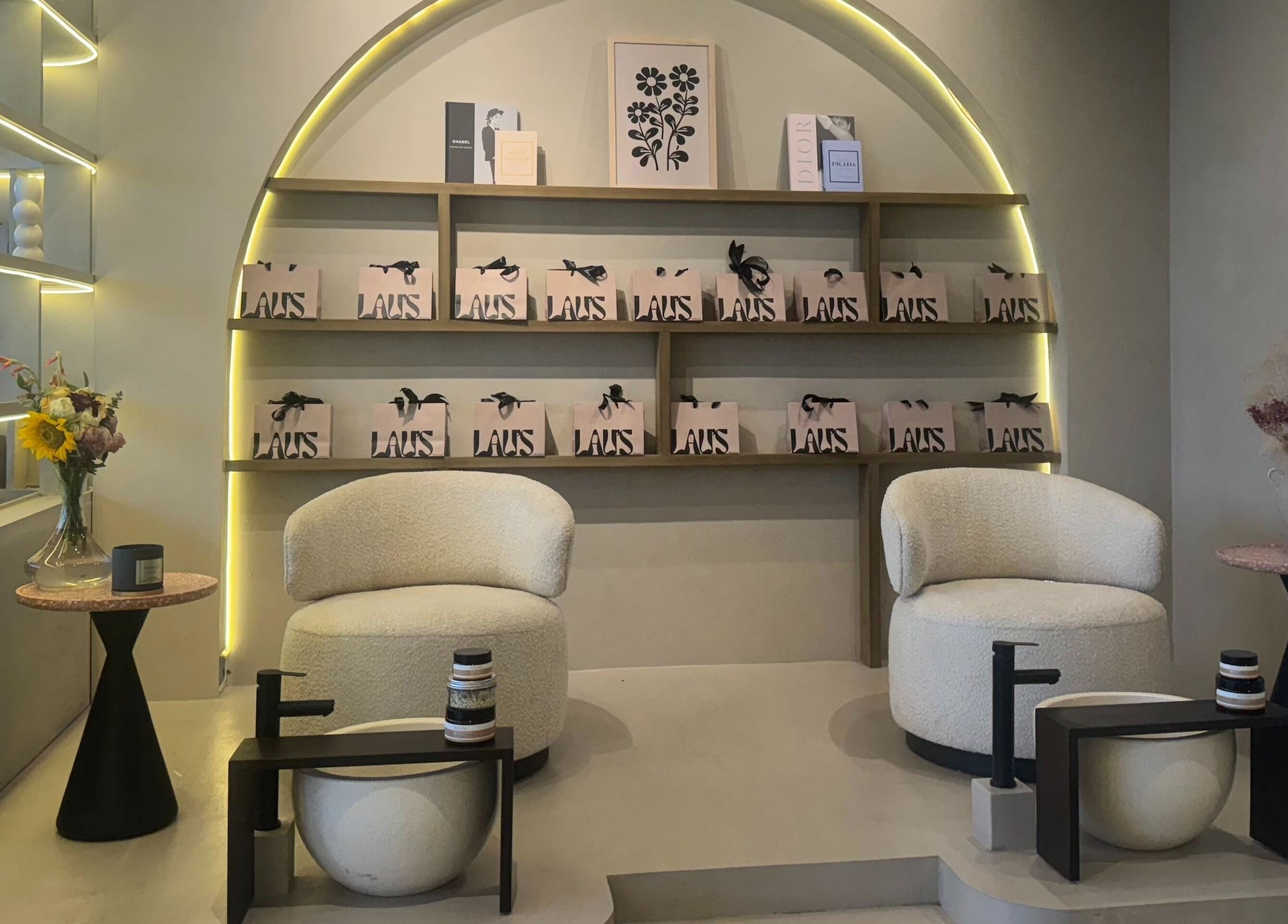 Modern lounge at LAU’S BEAUTY, Bali, Bali, ID featuring elegant chairs and stylish decor.