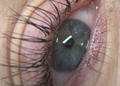 Close-up of expertly styled lashes at Rachel Robson Beauty & Wellness, Cleadon, England, GB.