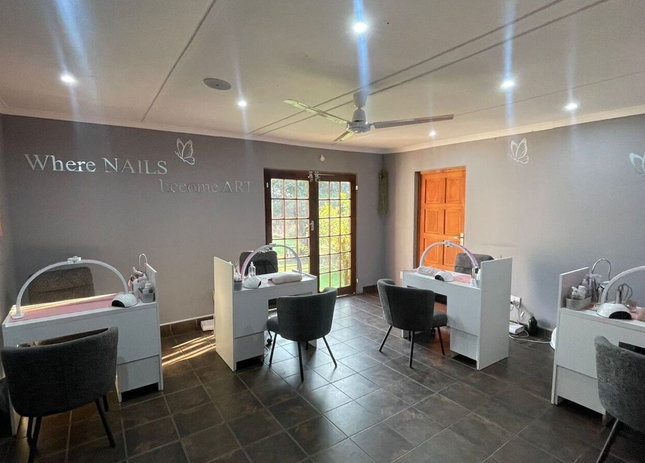 Elegant interior of The Nail Garden - Howick, featuring nail stations in Howick, Kwazulu-natal, ZA.