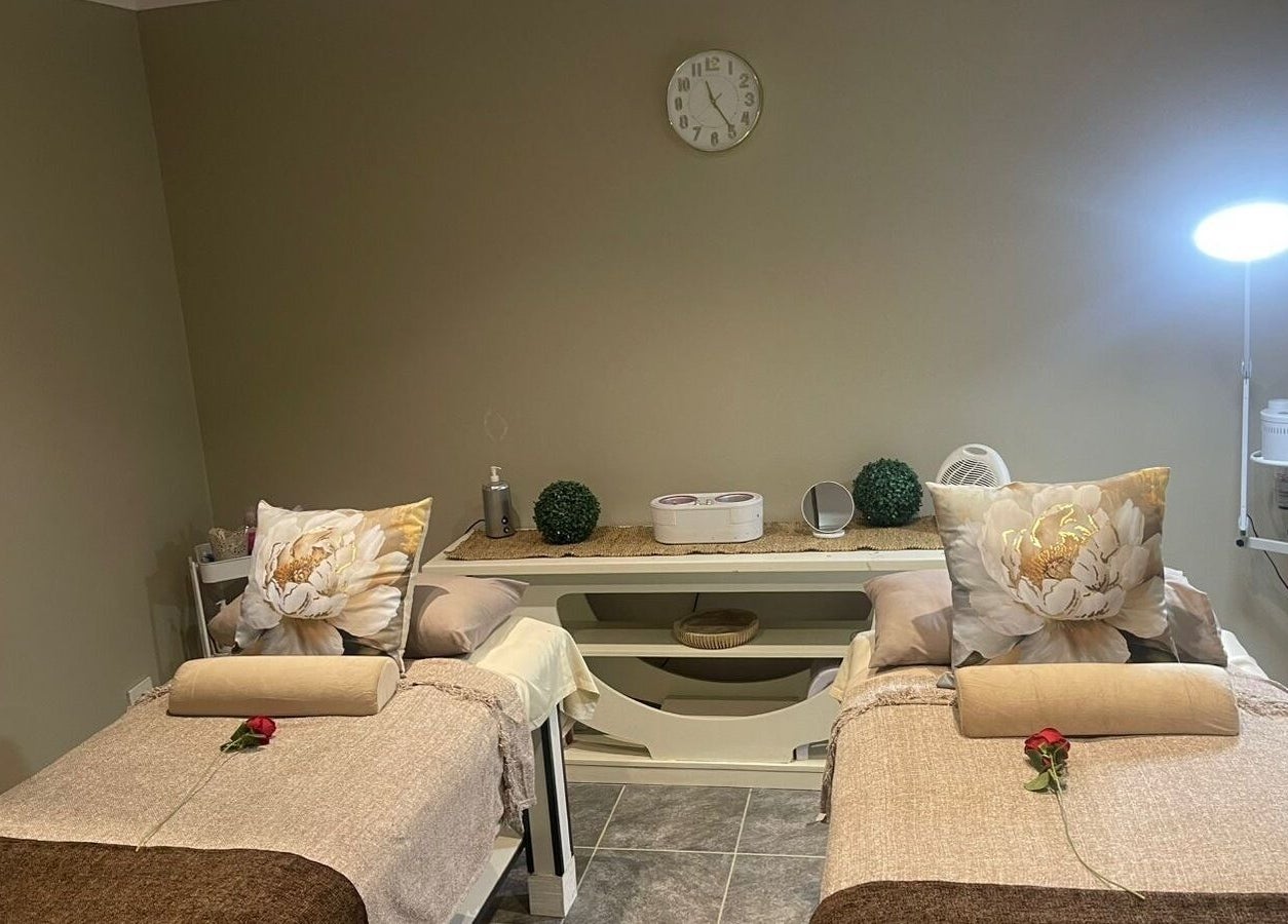 Calm spa room with dual massage beds at The Nail Garden - Howick, Howick, Kwazulu-natal, ZA