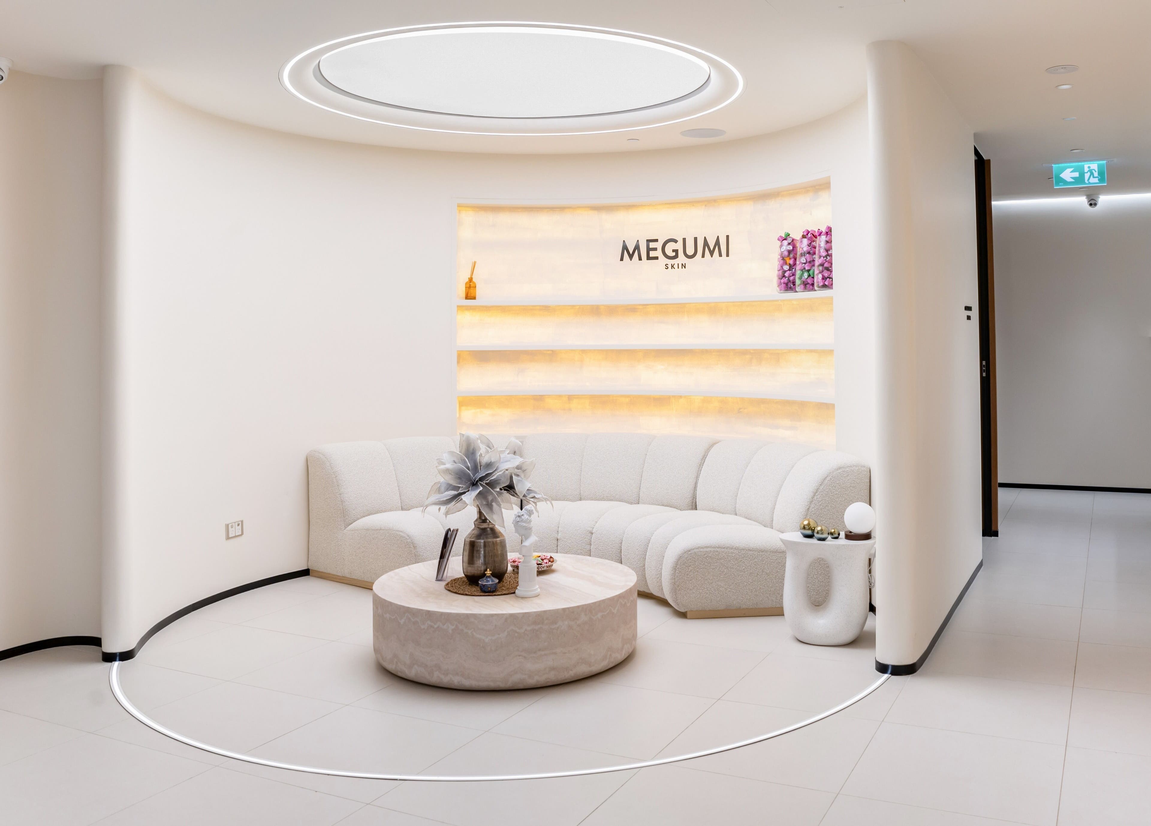 Elegant lounge area in MEGUMI GLOBAL, Sydney, New South Wales, AU showcasing modern decor and cozy seating.