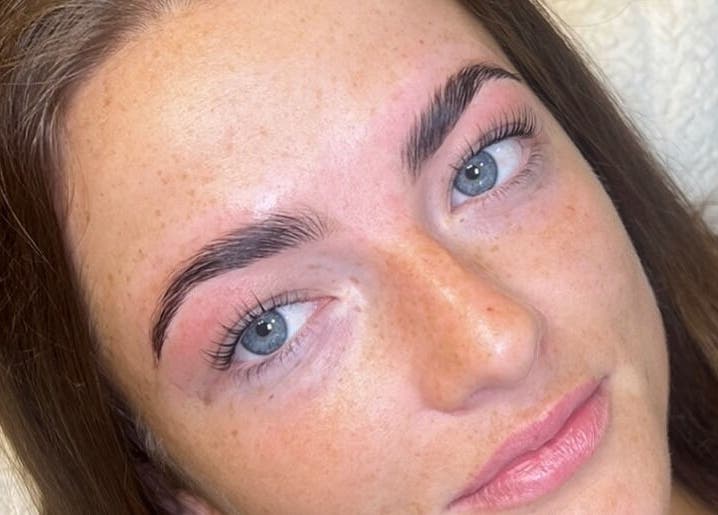 Beautifully shaped eyebrows at Pembroke - By Ami / What The Fluff, Pembroke, Wales, GB.