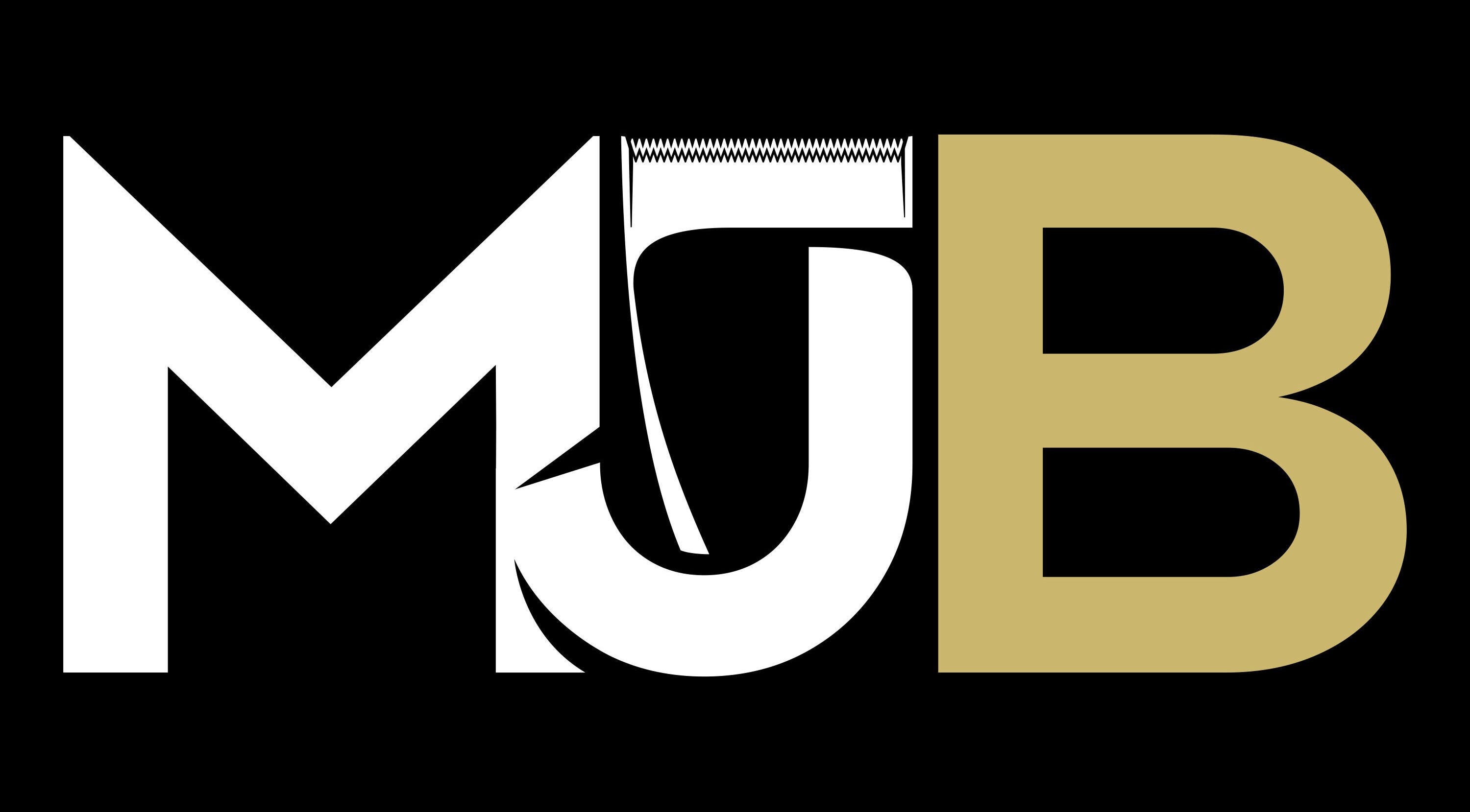 Mjay The Barber logo in bold style, Nottingham, England, GB.