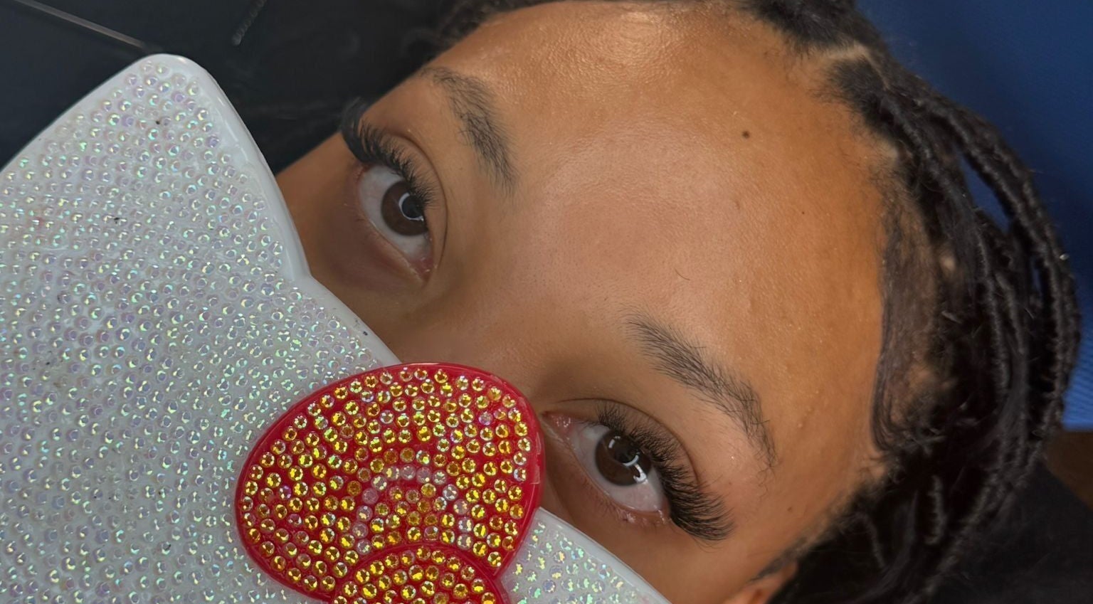 Close-up of eyes with elegant lashes at The Luxe Studio in Bridgetown, Saint Michael, BB.