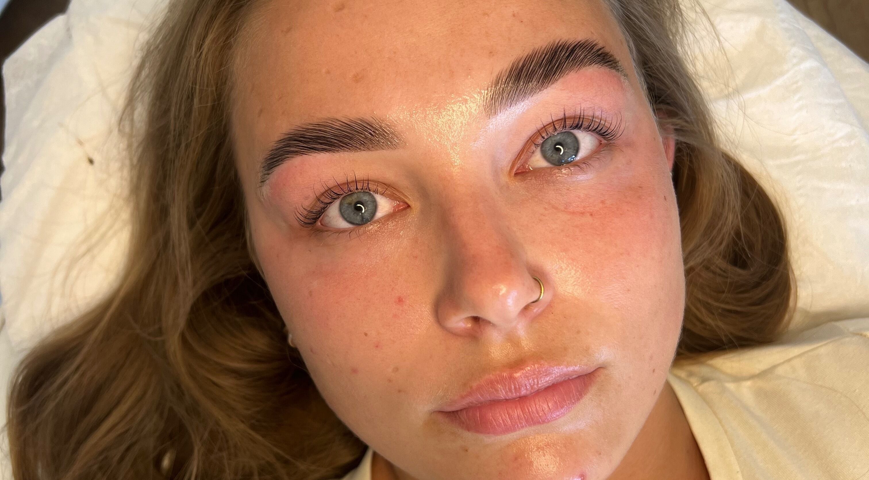 Perfectly groomed eyebrows at Abbie Lea Beauty in Llanfairfechan, Wales, GB showcasing expert beauty services.