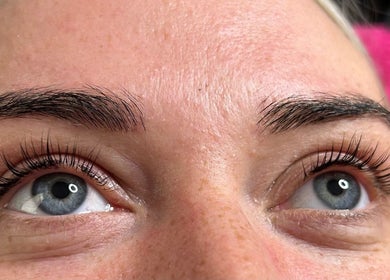 Lash lift and tint at Relaxatonic, Walsall, England, GB showcasing beautifully curled eyelashes.