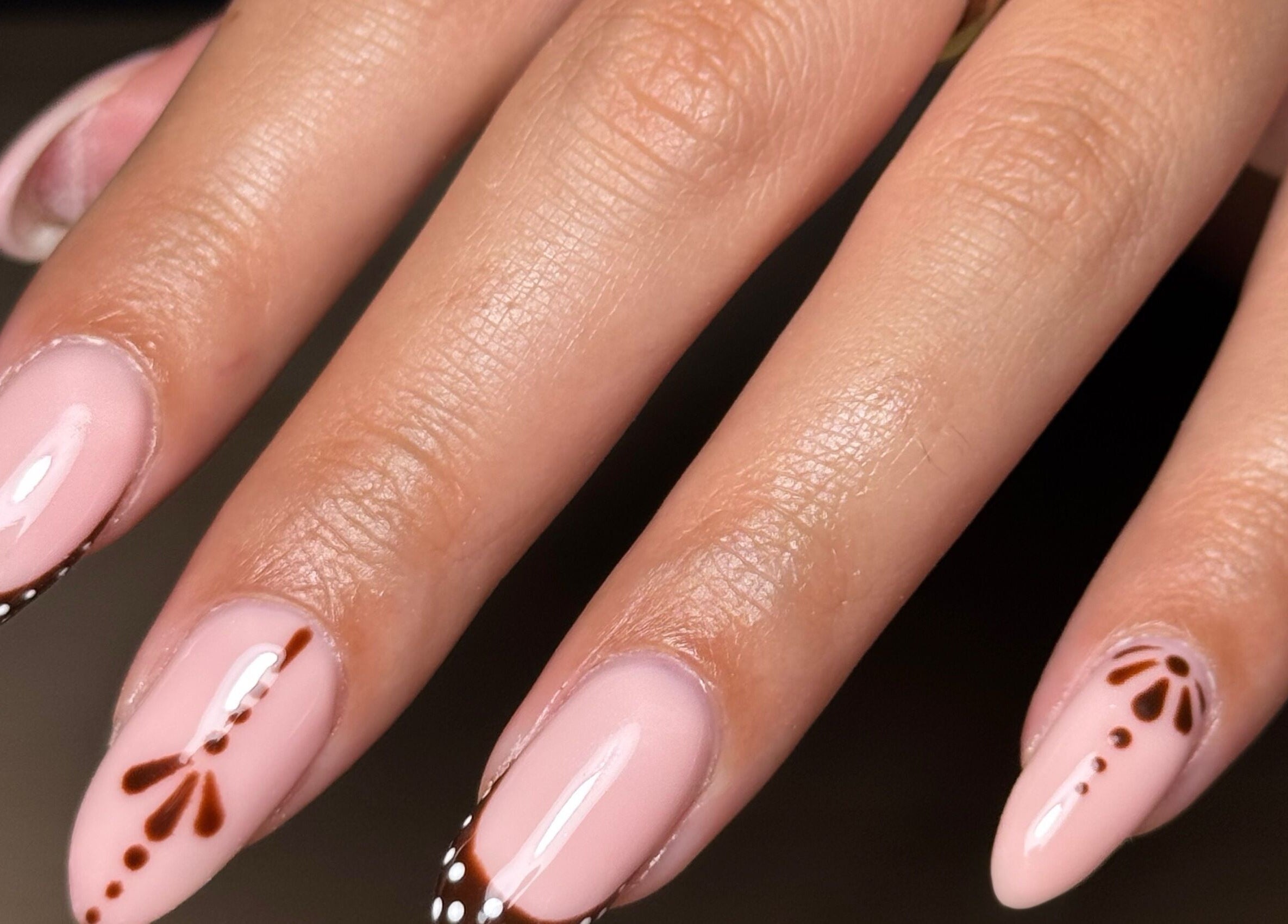 Stylish nail art with unique patterns at BY.M.R.B, Colchester, England, GB.