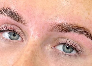 Beautifully shaped eyebrows and lashes at Faces by Holly Eastwood in Morecambe, England, GB.
