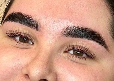 Perfectly groomed eyebrows and lashes from Faces by Holly Eastwood in Morecambe, England, GB.