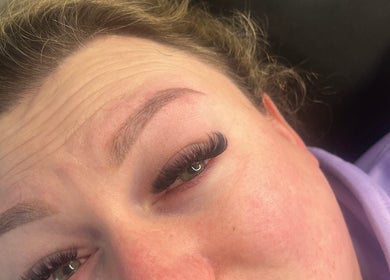 Close-up of eyelash extensions at Lazy Lash in Dublin, County Dublin, IE, showcasing expert beauty service.