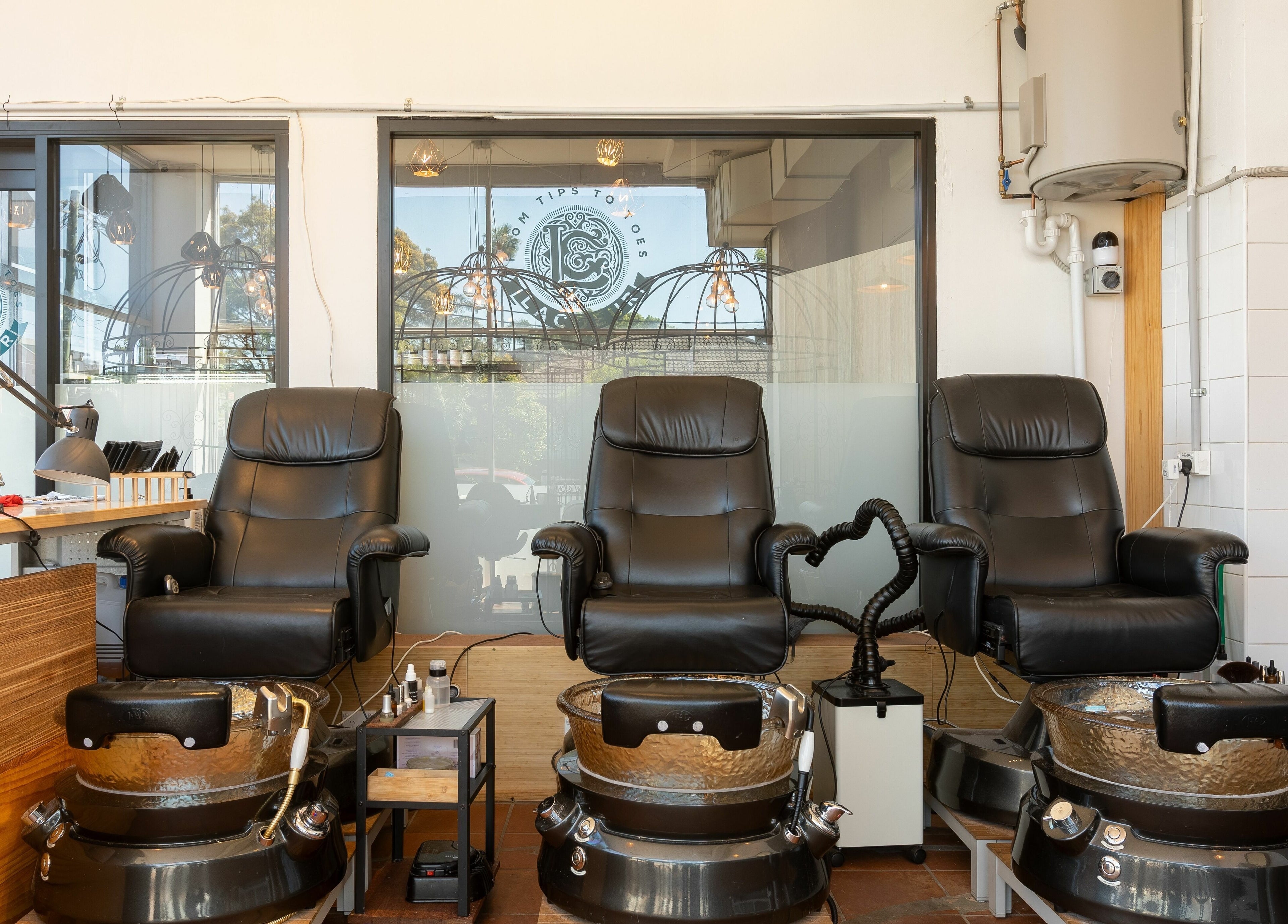 Luxurious pedicure chairs at La Coeur - Rosebery, Rosebery, New South Wales, AU offering serene wellbeing.