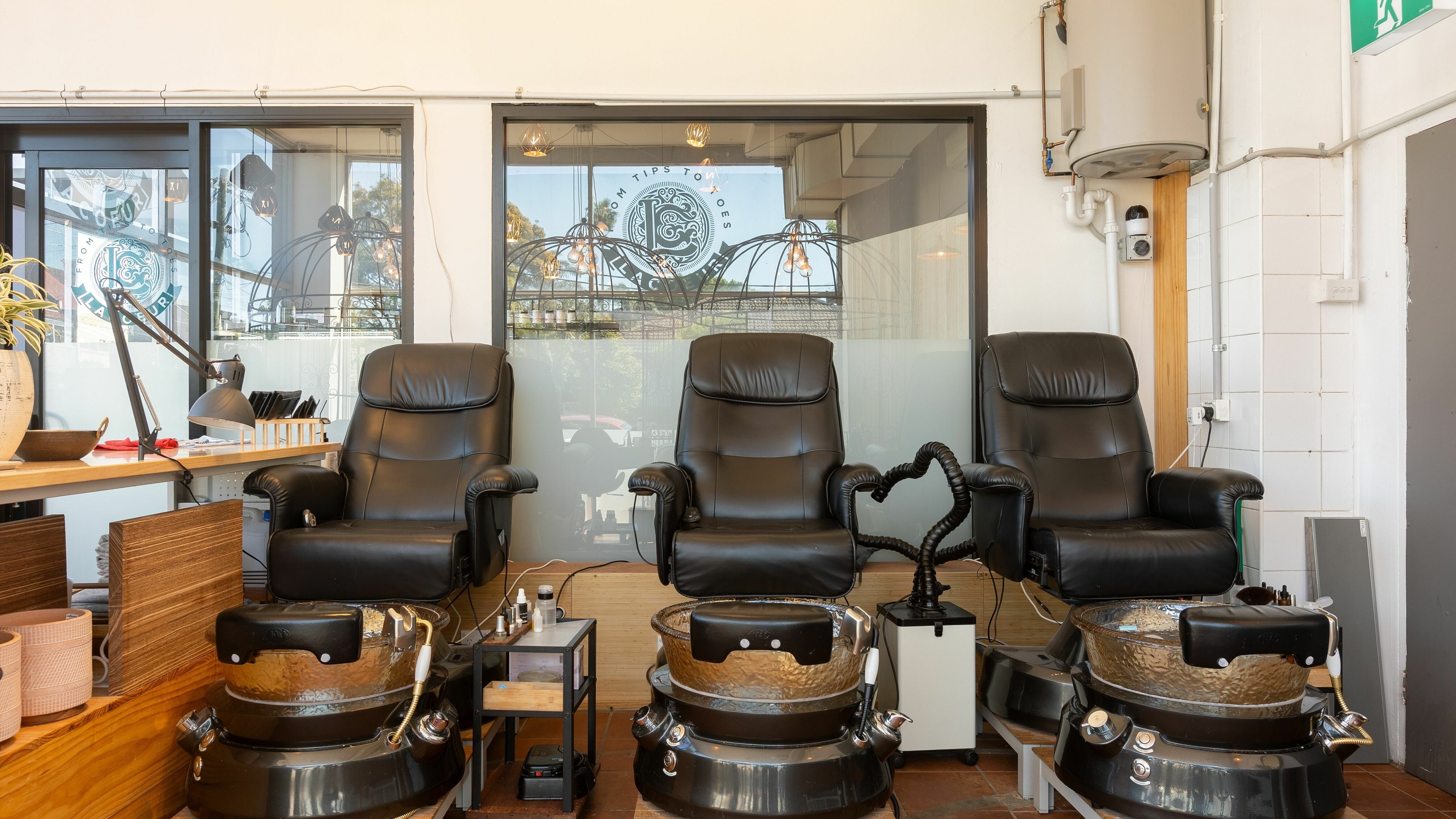 Luxurious pedicure chairs at La Coeur - Rosebery, Rosebery, New South Wales, AU offering serene wellbeing.