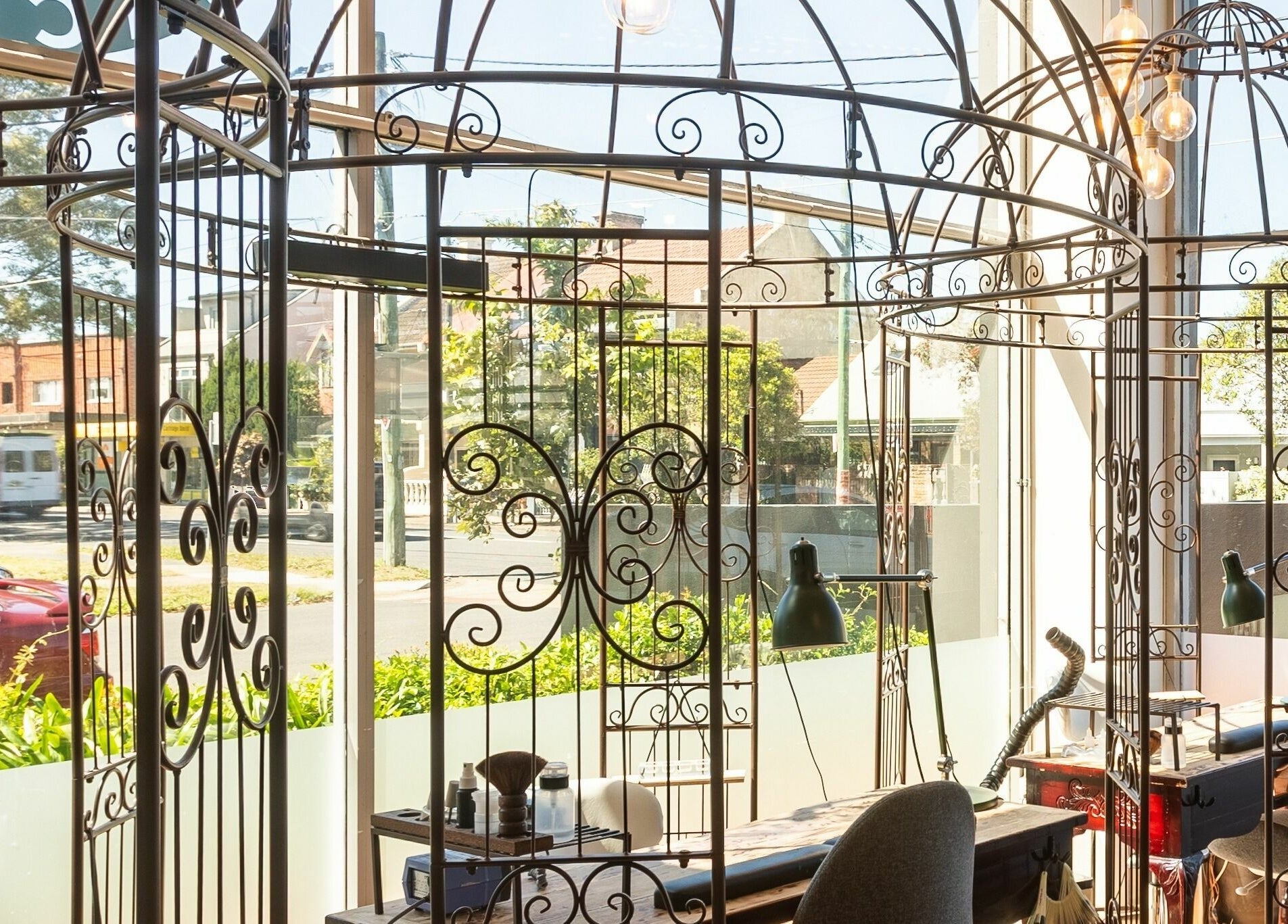 Intricate ironwork decor and natural light at La Coeur - Rosebery, Rosebery, New South Wales, AU.