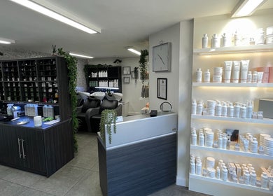 The Scissor Psychologist - Aldford, Chester offers a chic, modern salon interior in Chester, England, GB.