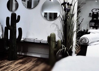 Modern spa room at Lash Centre with cacti decor in Portsmouth, England, GB.