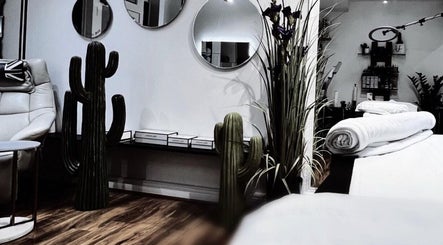 Modern spa room at Lash Centre with cacti decor in Portsmouth, England, GB.