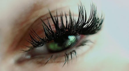Close-up of lush lashes at Lash Centre, Portsmouth, England, GB, showcasing expert beauty treatments.