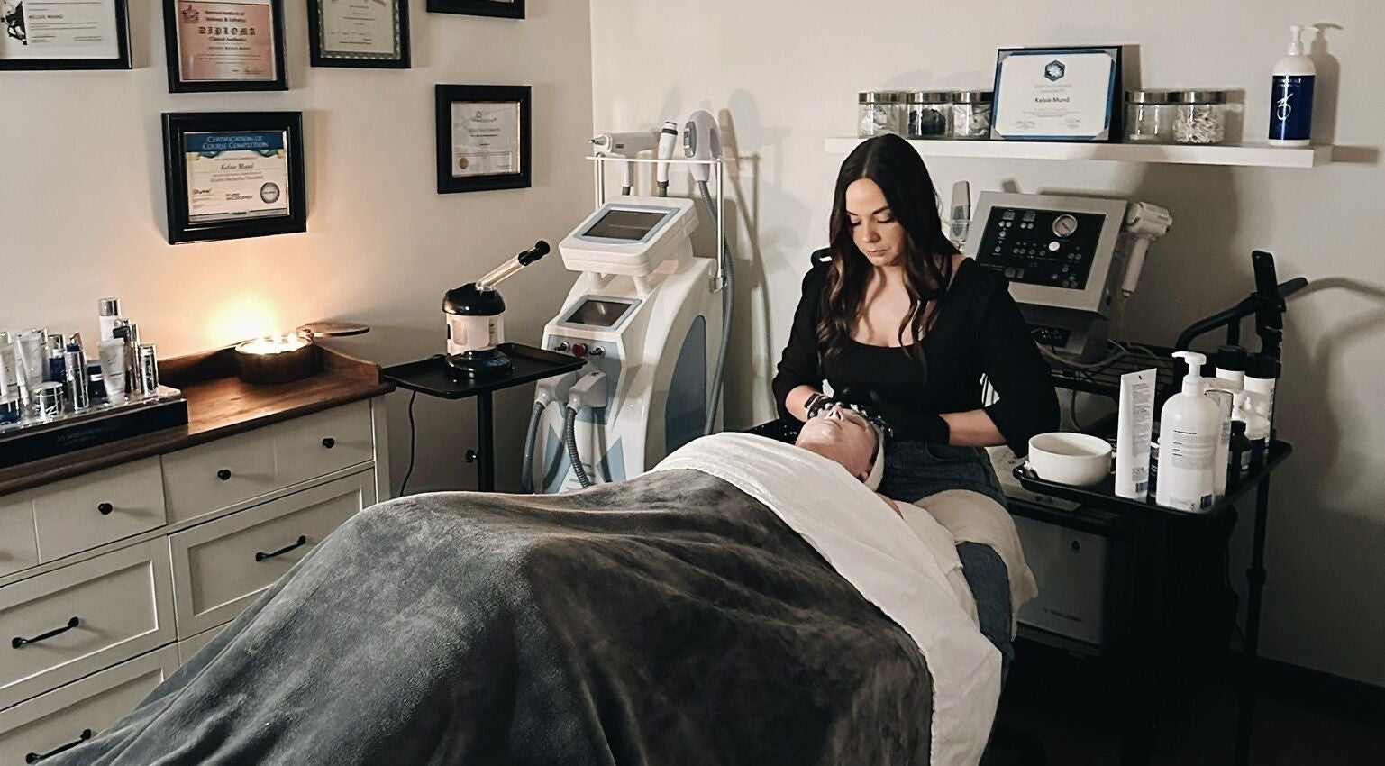 Professional skincare treatment at Skin Deep Medical Aesthetics, Carlyle, Saskatchewan, CA.