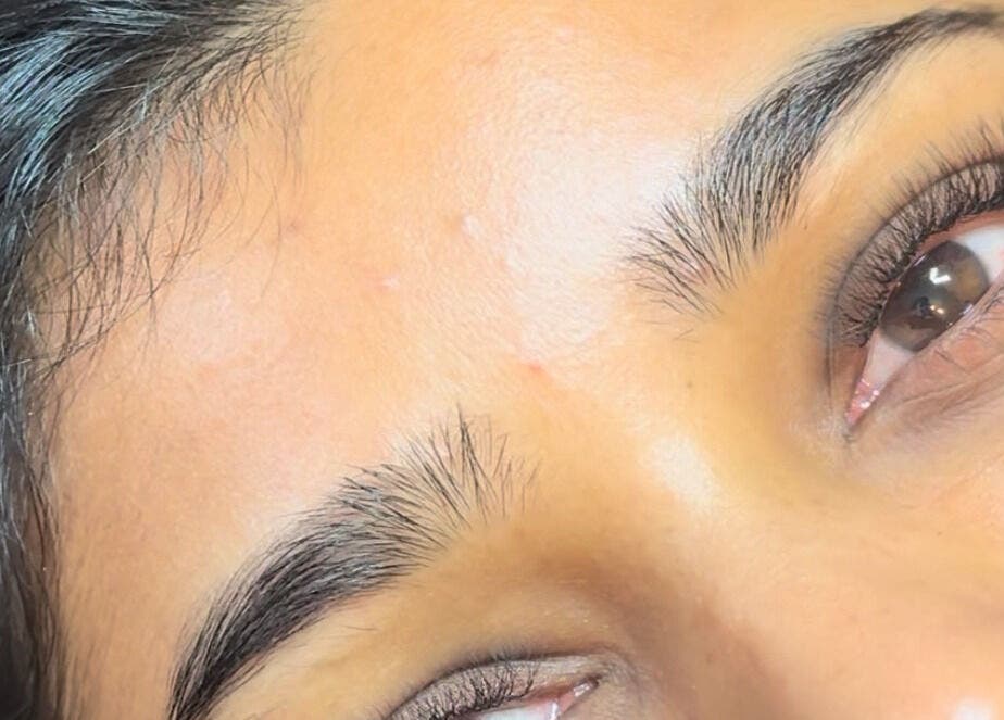 Close-up of eyelash extensions at Luxury Lashes Trinidad in Union Hall, San Fernando, TT.