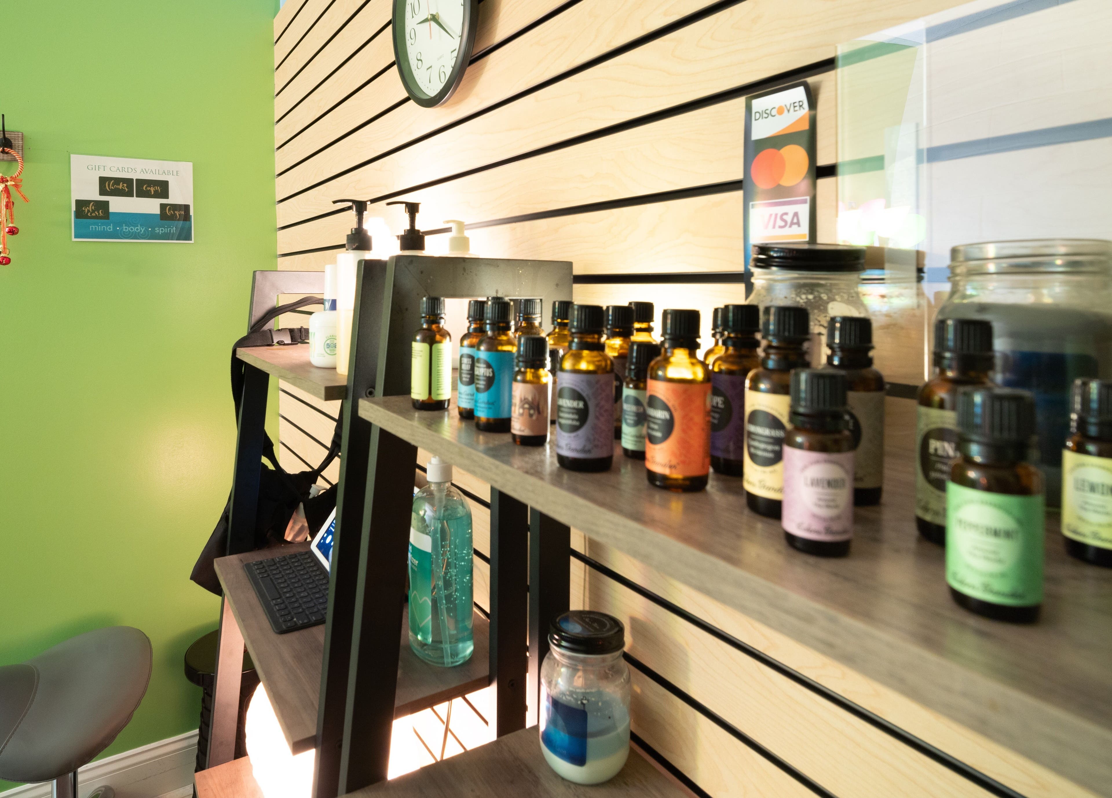 Aromatherapy oils at The Zen Zone Wellness - Middletown, Blue Ridge Manor, Kentucky, US.