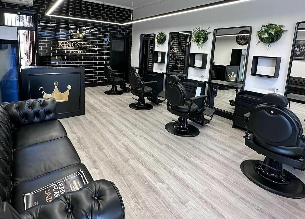 Modern barbershop at Carlisle St in Balaclava (Opposite Woolworths), Melbourne, Victoria, AU, showcasing chic interior.