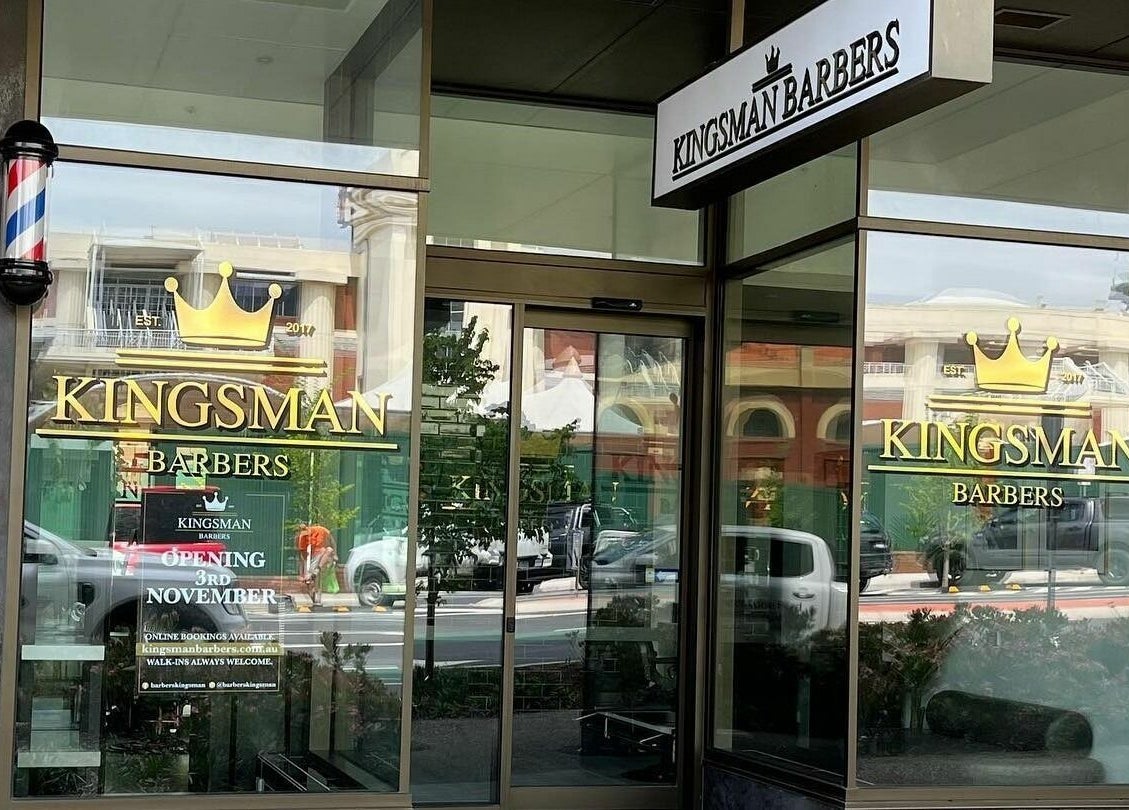 Kingsman Barbershop entrance at Carlisle St in Balaclava (Opposite Woolworths), Melbourne, Victoria, AU.