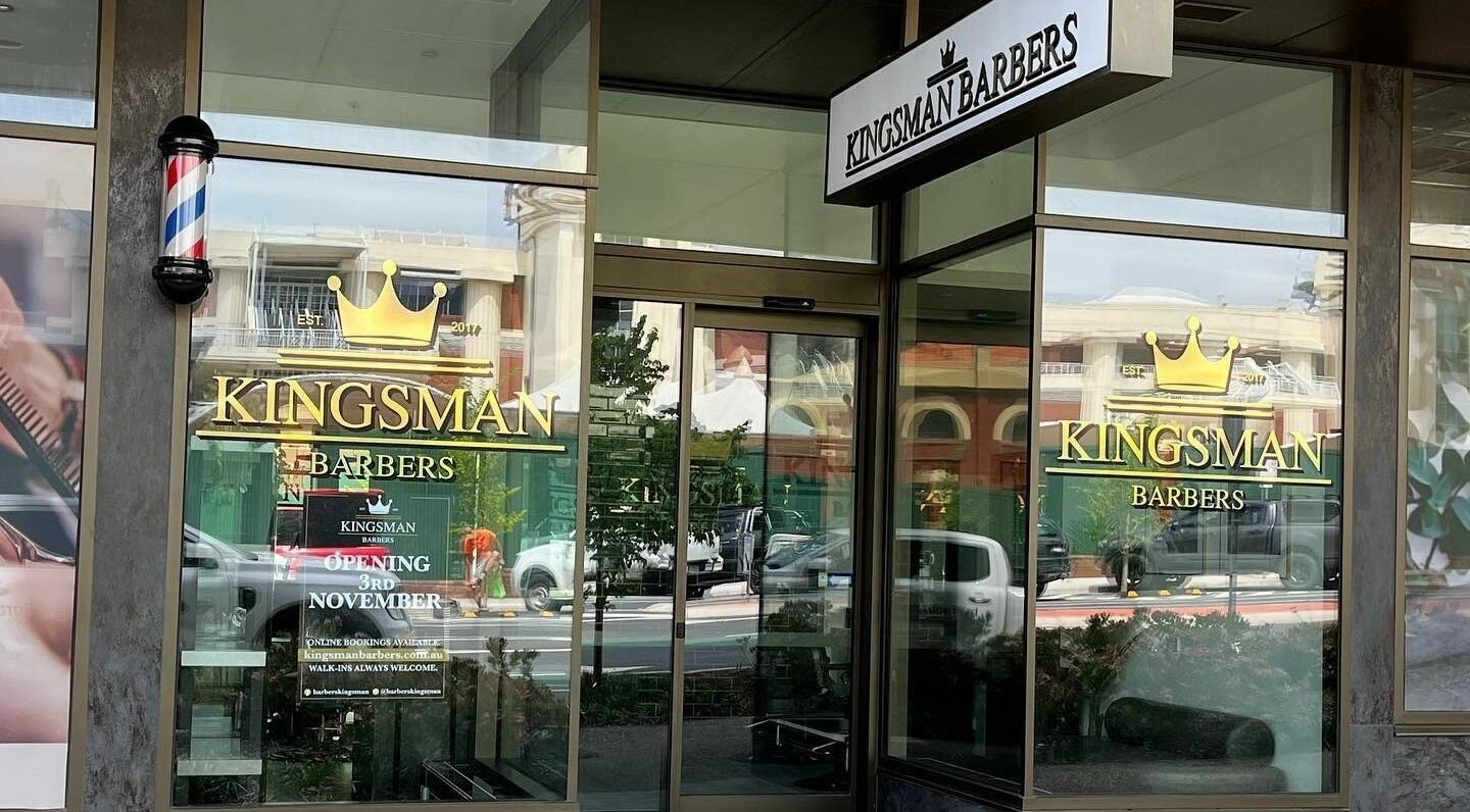 Kingsman Barbershop entrance at Carlisle St in Balaclava (Opposite Woolworths), Melbourne, Victoria, AU.
